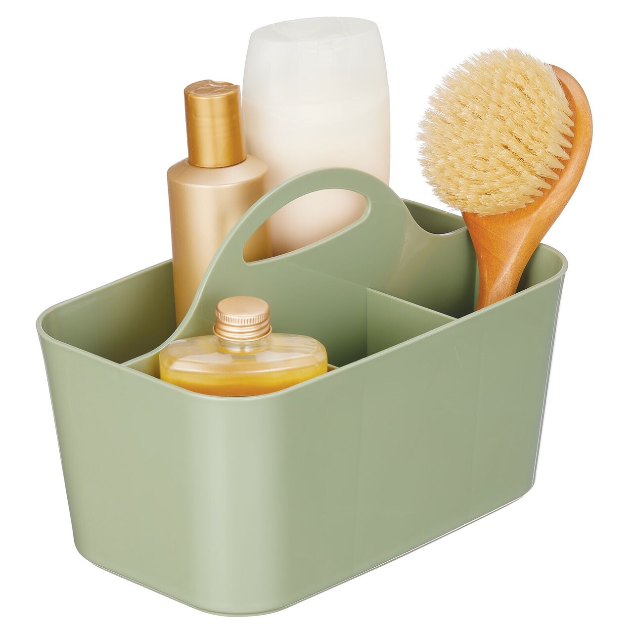 mDesign Plastic Shower Caddy Storage Organizer Basket with Handle